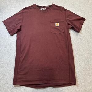 Burgundy carhartt force pocket tee
